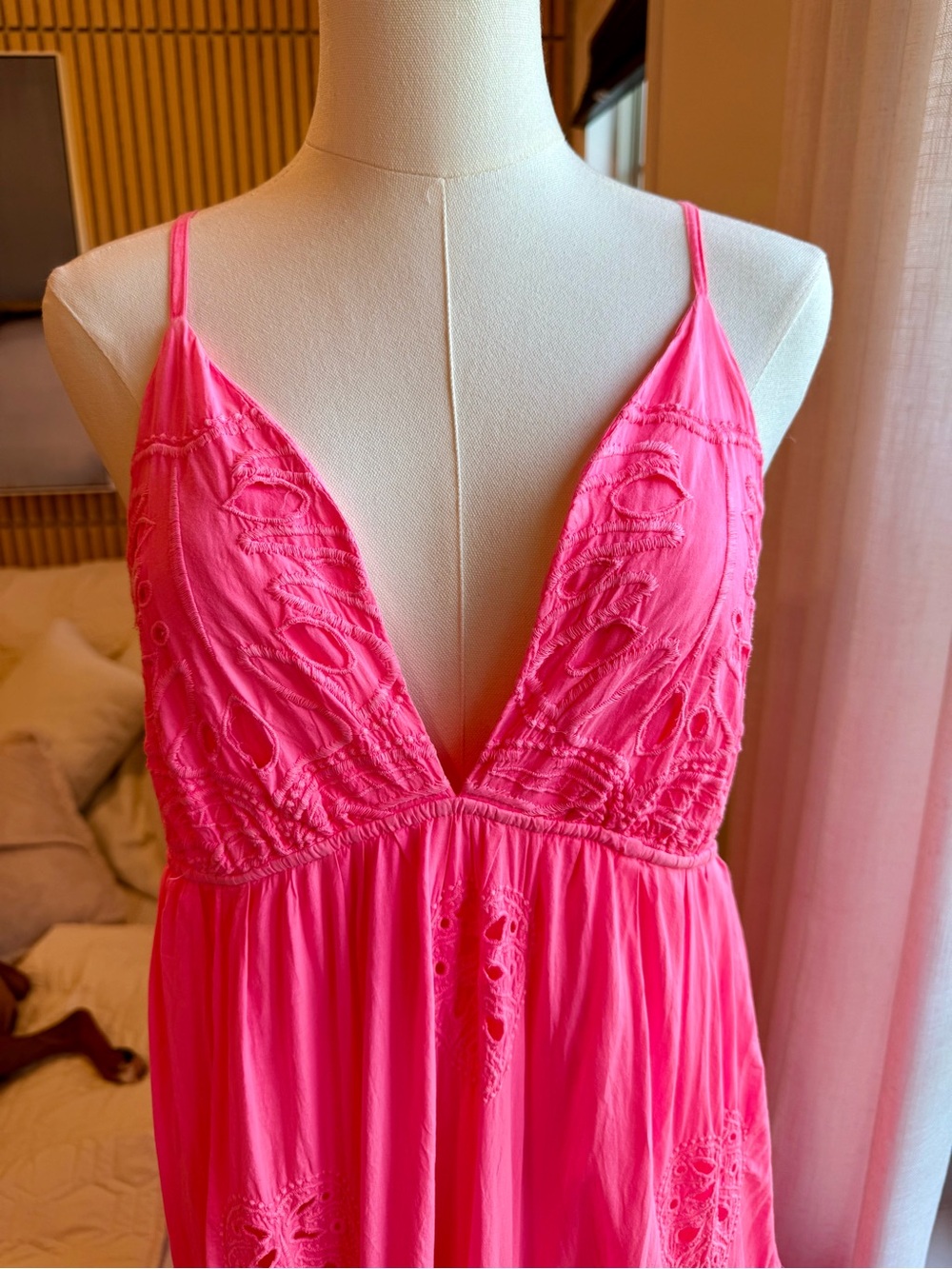 Farm Rio Neon Pink Maxi Dress - Picture 5 of 6